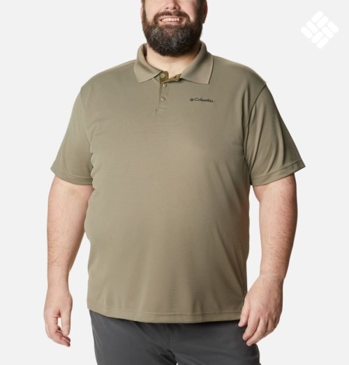Men's Columbia Utilizer Polo Shirts Olive | Plus Size CA-LL348